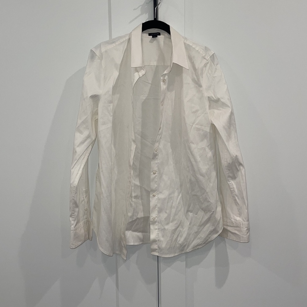 Ann Taylor White Button Down Top - image 1